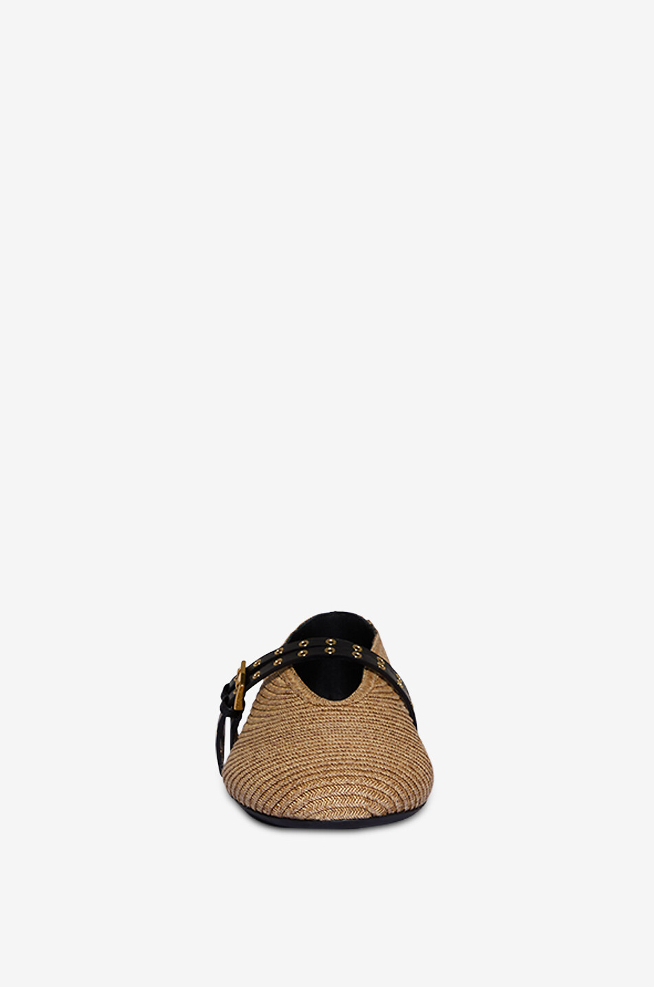 ALAÏA Flecht-Riemchenballerinas aus Bast mit Ösen Damen Hellbeige 2