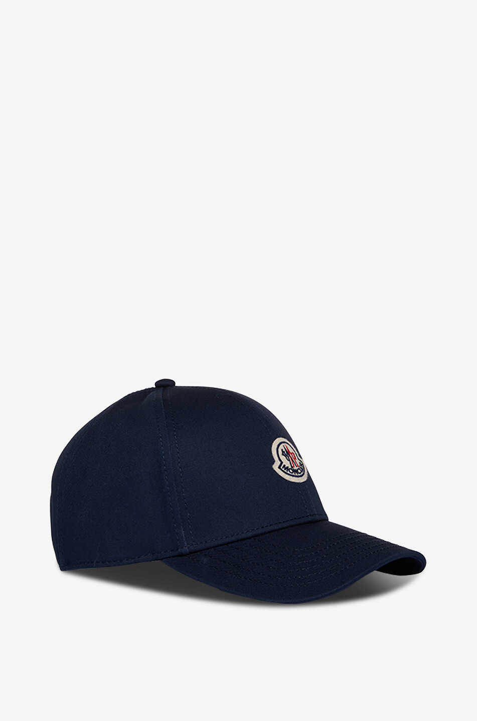 MONCLER Logo patch cotton twill baseball cap Men DARK BLUE 2