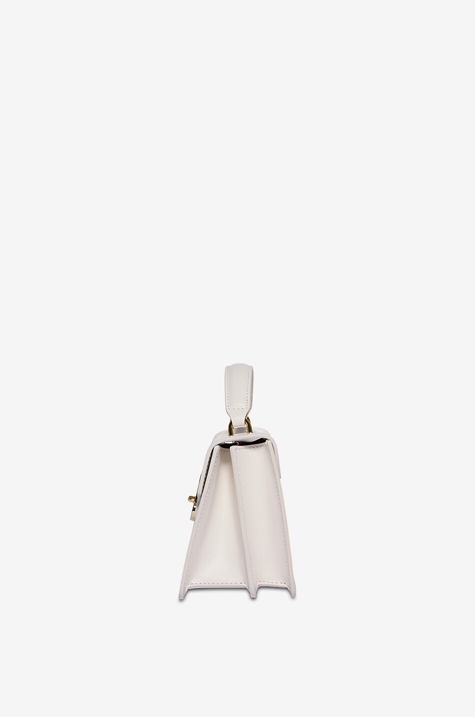 DE MARQUET Sac à main en cuir à monogramme Signature Baby Femme BLANC CASSE 4