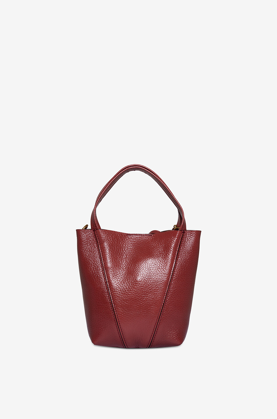 CHLOE Chloé Spin Small grained leather tote bag Women MEDIUM BROWN 3