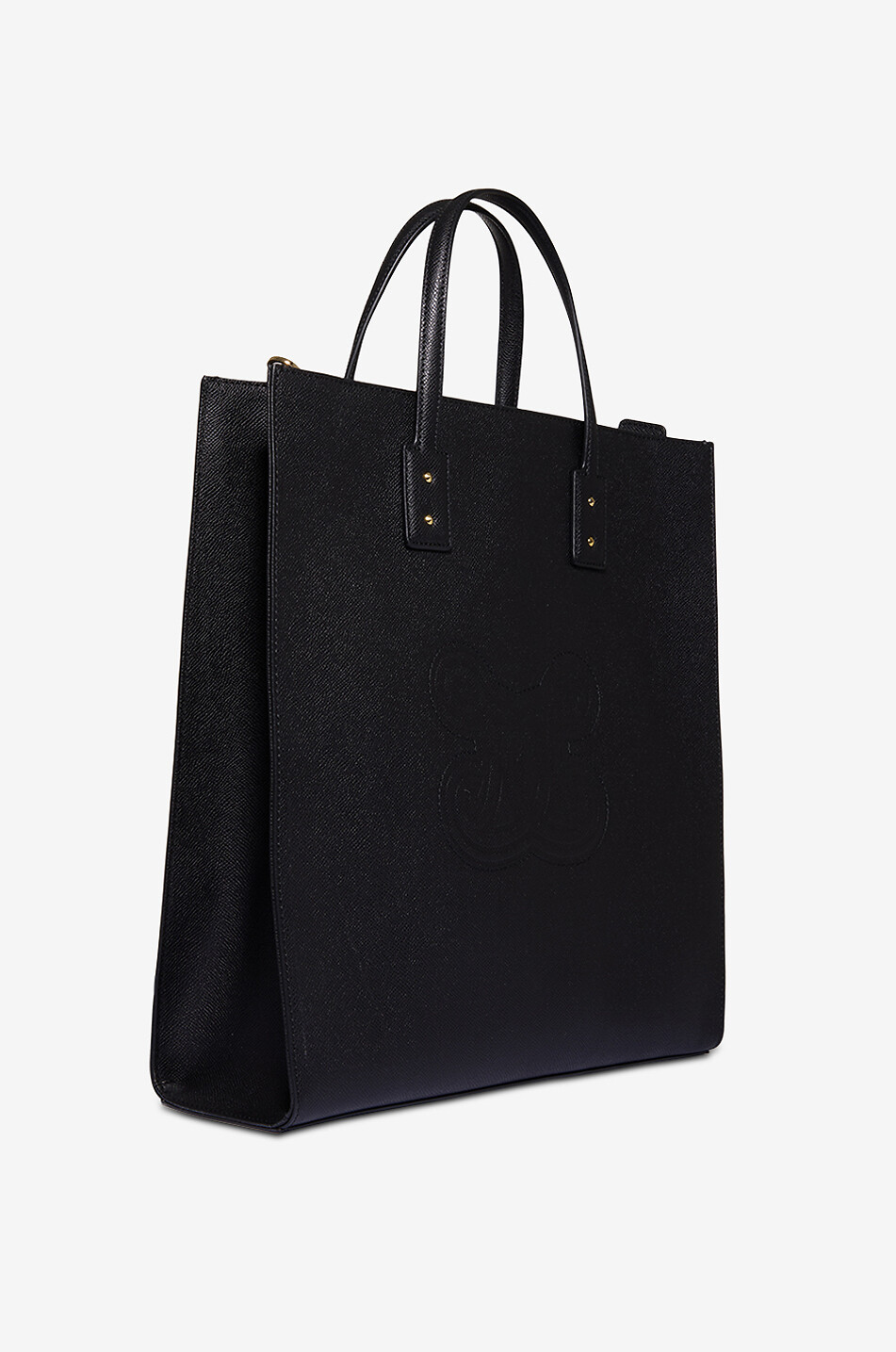 DE MARQUET Essential Large grained leather tote bag Women BLACK 2