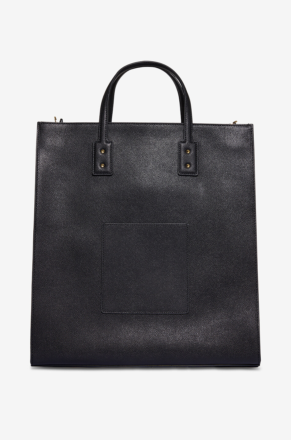 DE MARQUET Essential Large grained leather tote bag Women BLACK 3