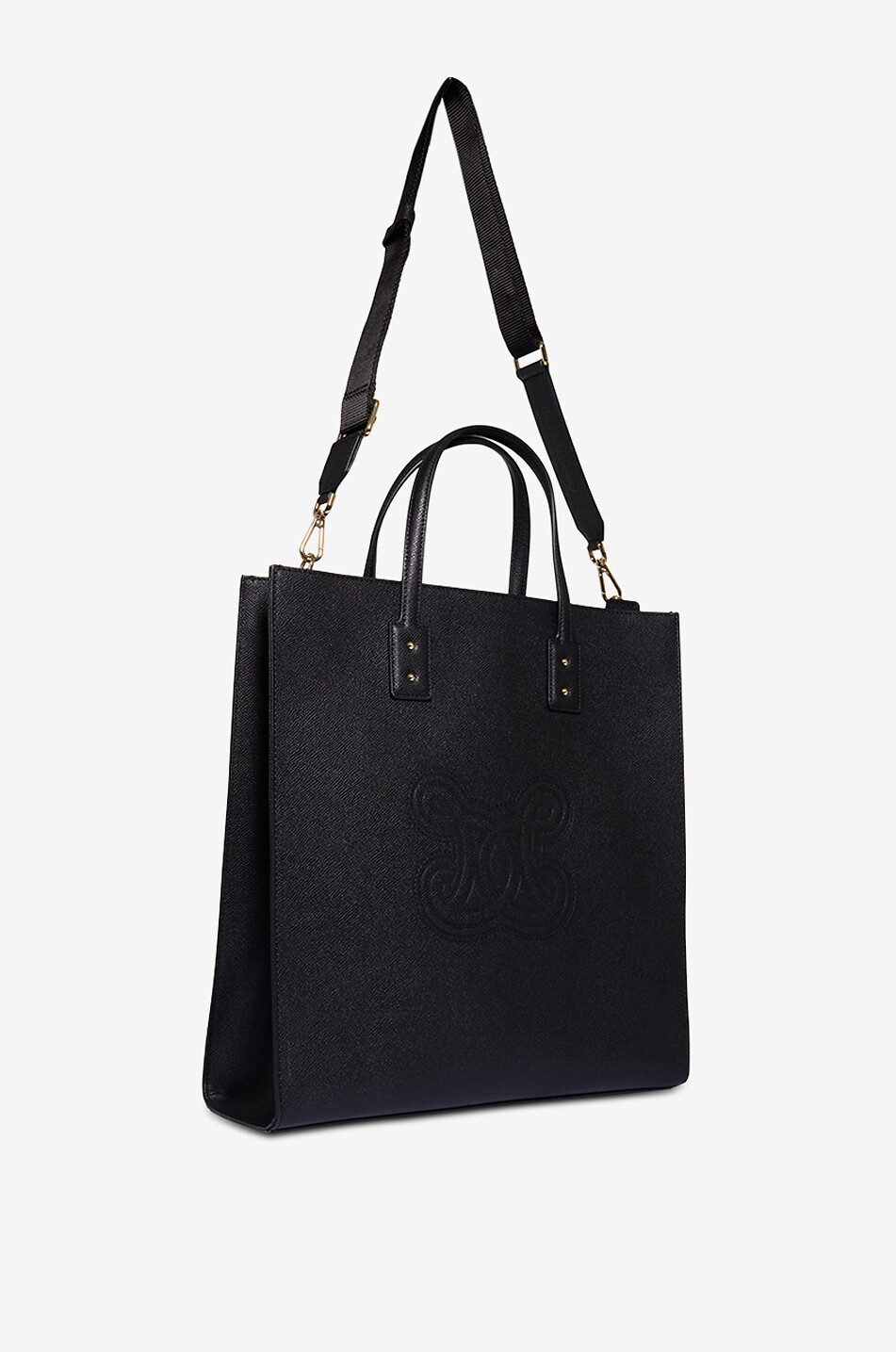 DE MARQUET Essential Large grained leather tote bag Women BLACK 5