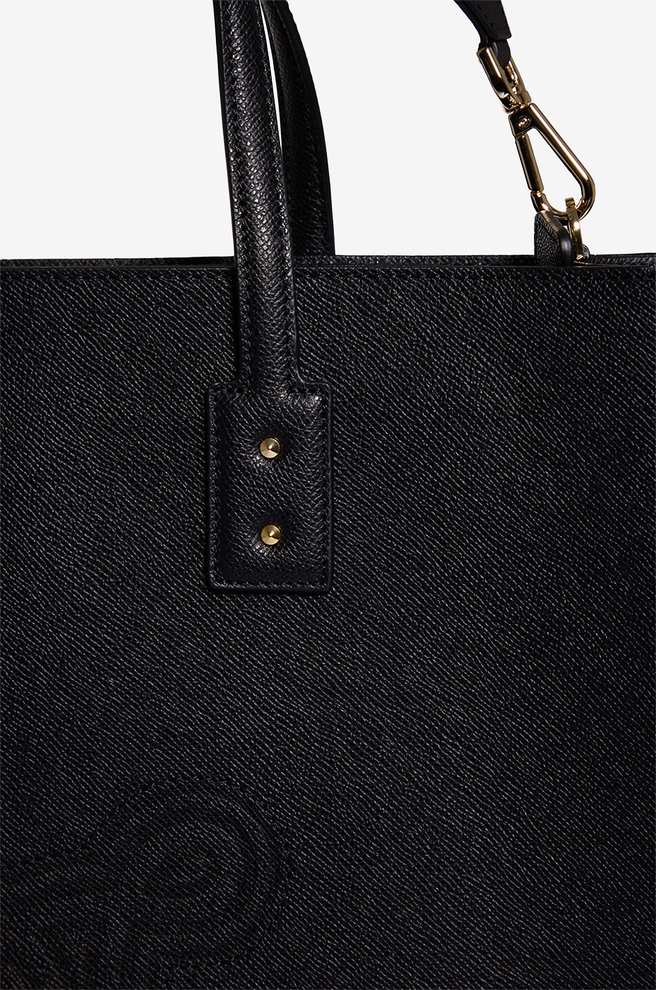 DE MARQUET Essential Large grained leather tote bag Women BLACK 6