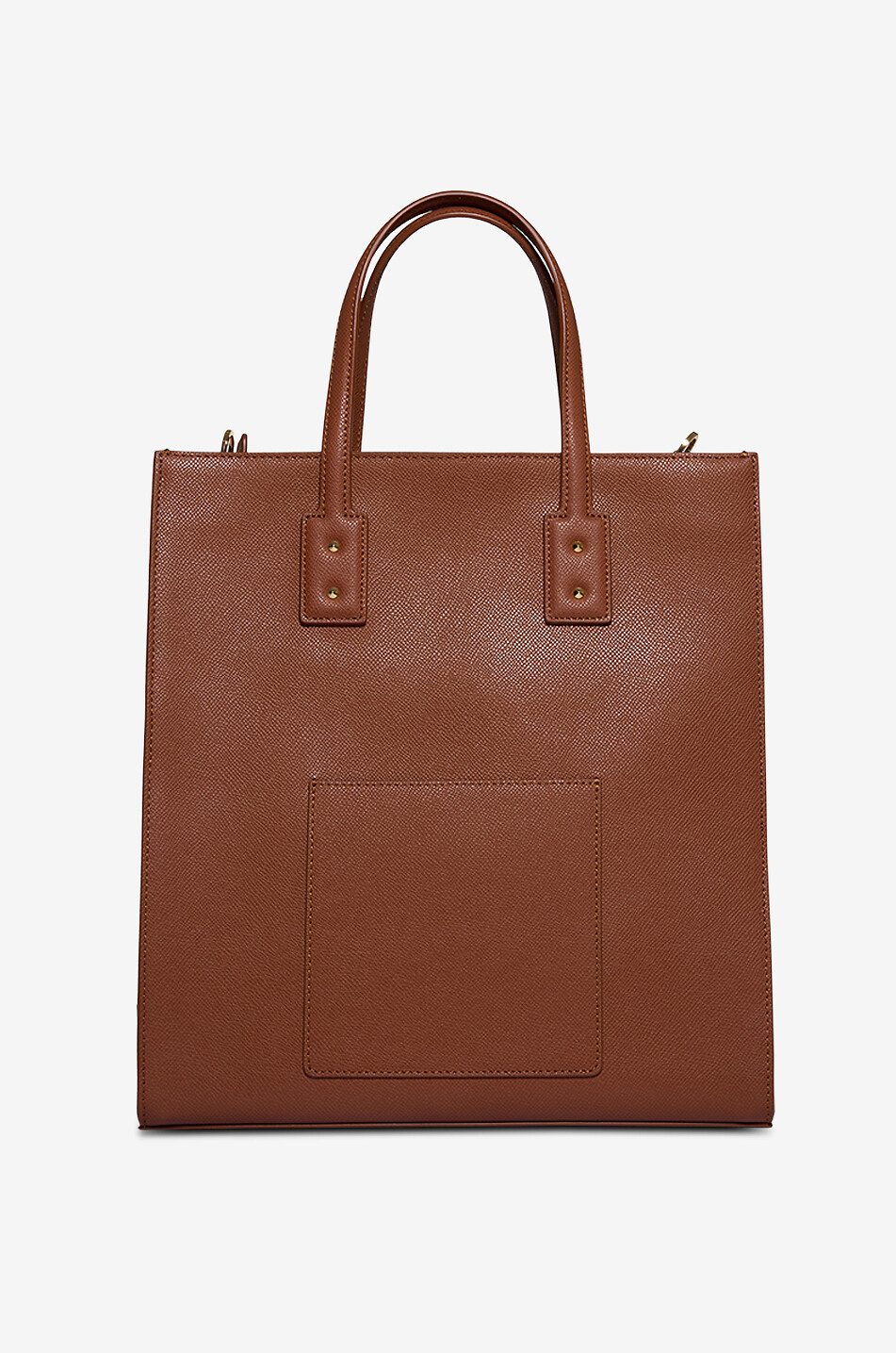DE MARQUET Essential Medium grained leather tote bag Women BROWN 3