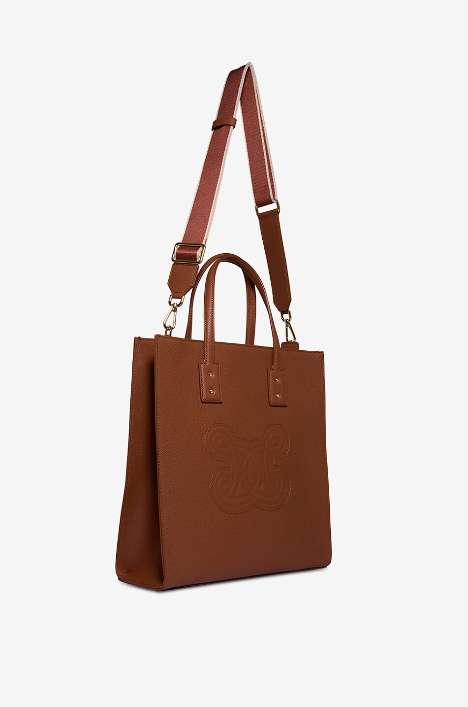 DE MARQUET Essential Medium grained leather tote bag Women BROWN 5