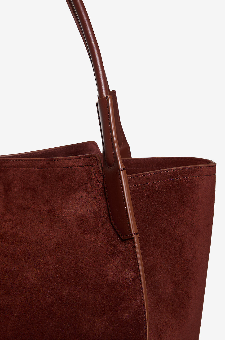 VICTORIA BECKHAM Victoria suede tote bag Women DARK BROWN 5