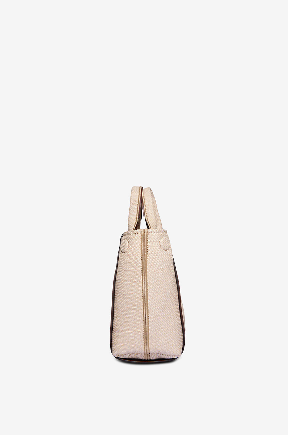 CHLOE Sac cabas en toile effet raphia Chloé Carry Small Femme Beige clair 4