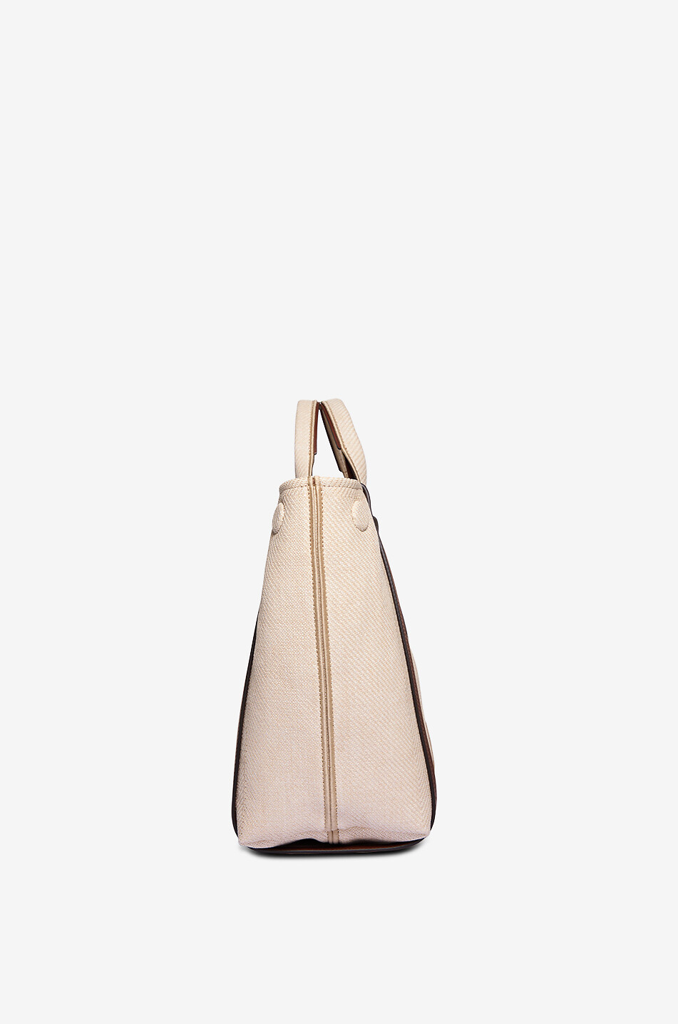 CHLOE Sac cabas tressé orné de cuir Carry Medium Femme Beige clair 4