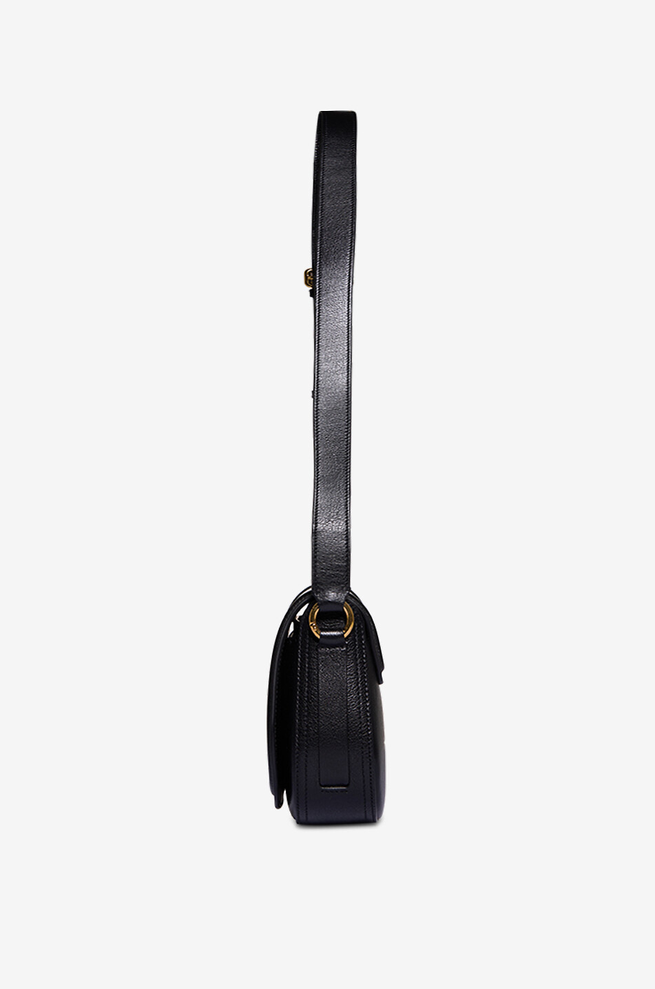 CHLOE Horse Medal Sadle bag in grained leather Women BLACK 4