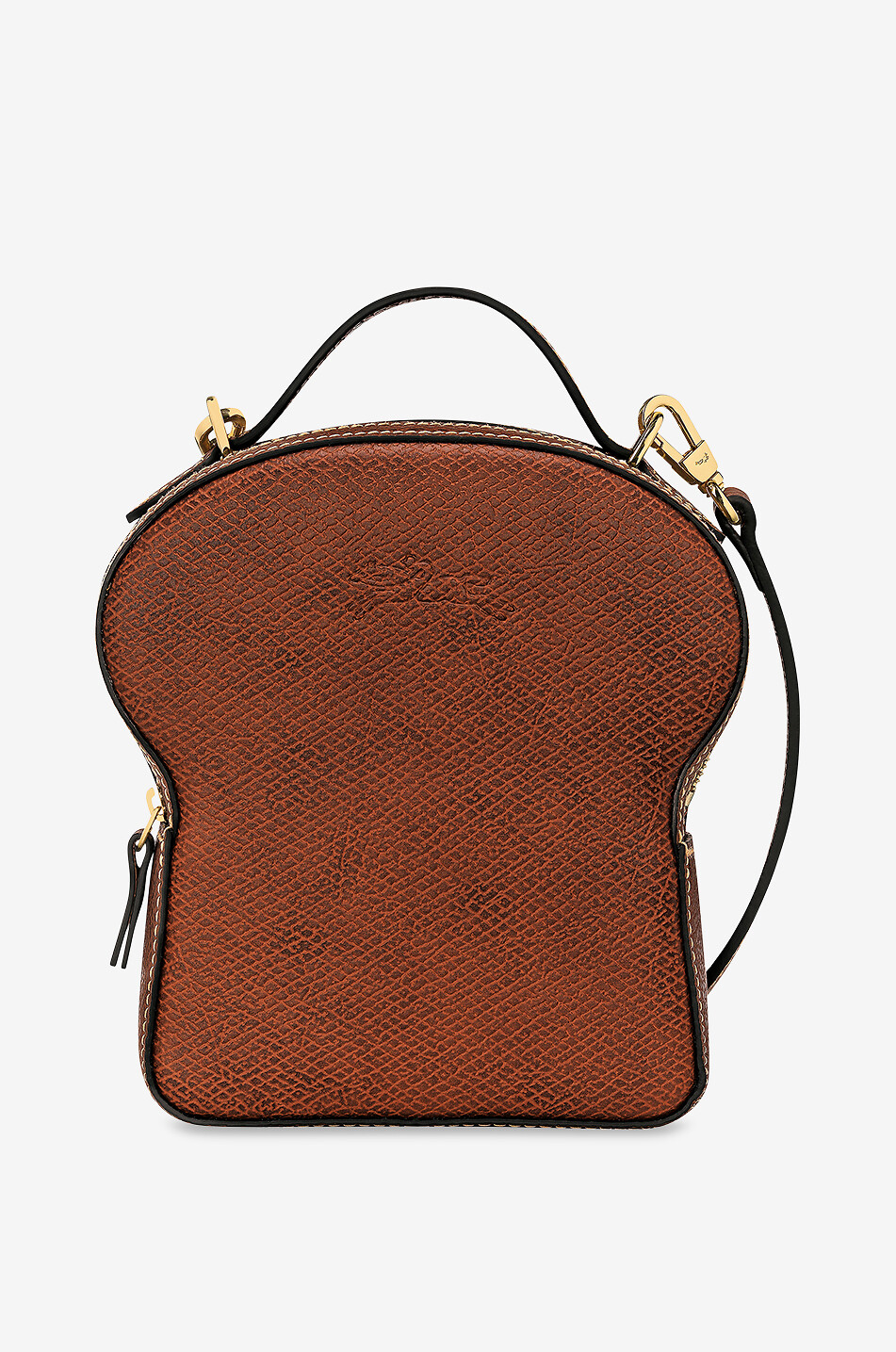 LONGCHAMP Toast XS Épuré grained leather shoulder bag Women DARK BROWN 1