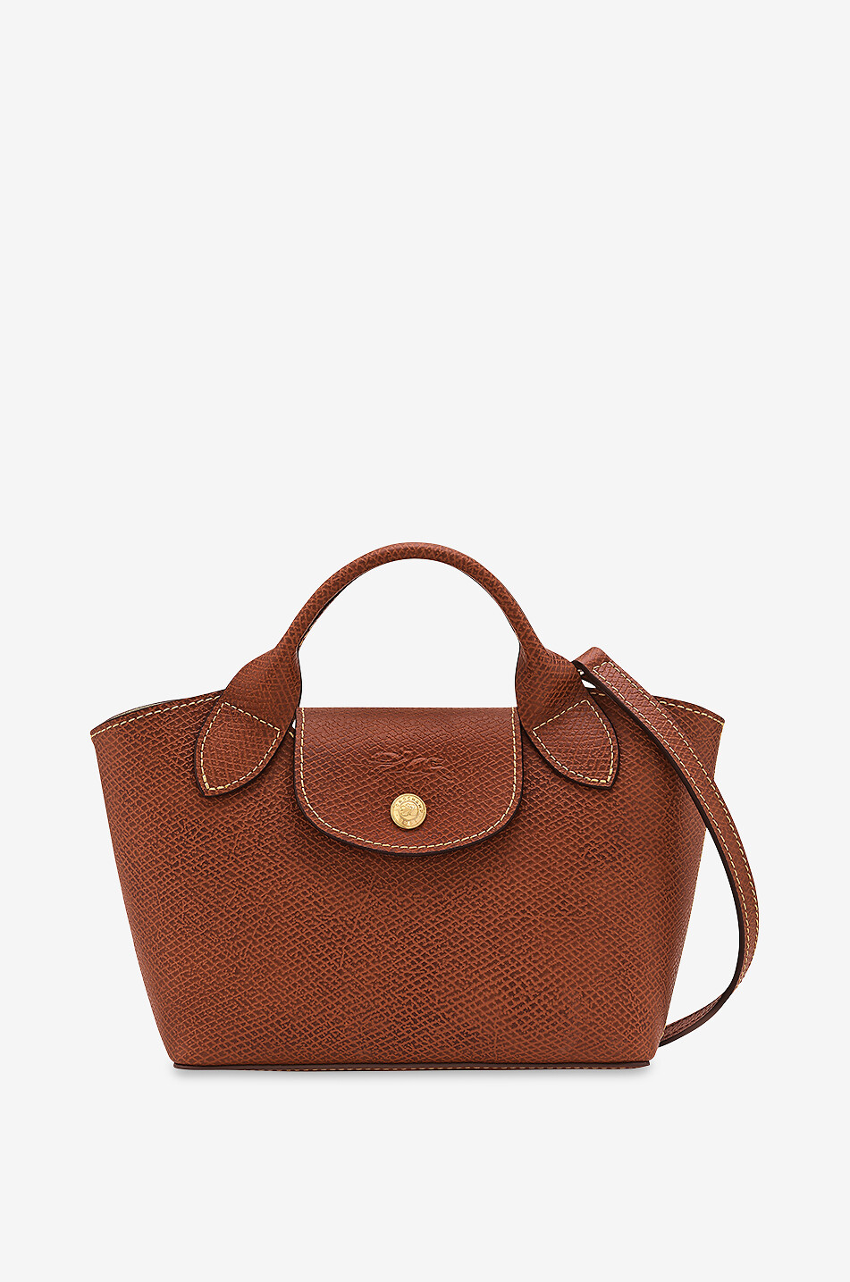 Shopper aus genarbtem Leder Épuré XS