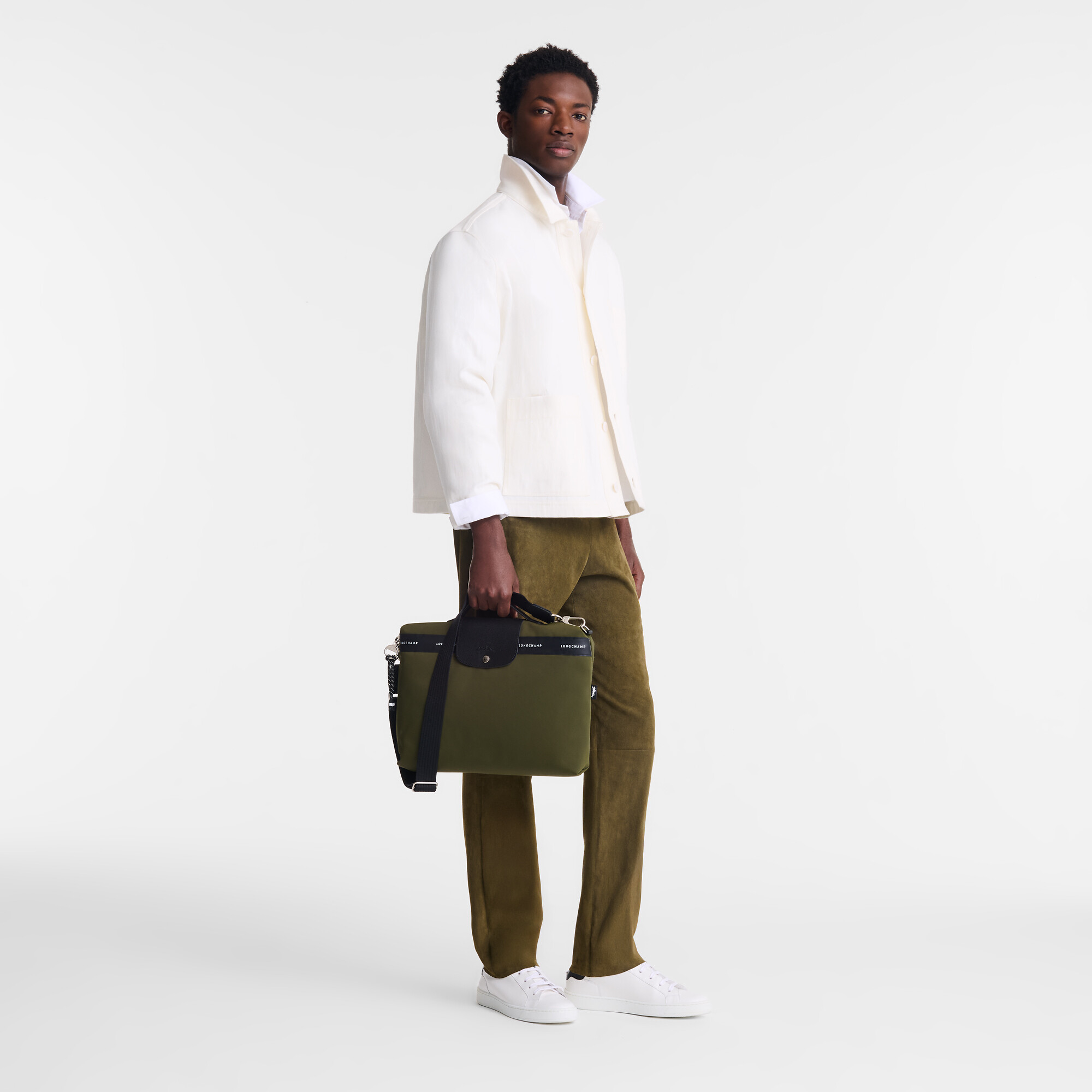LONGCHAMP Aktentasche aus recyceltem Canvas Le Pliage Energy Damen KHAKI 3