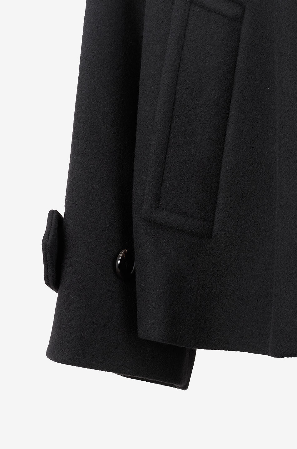 CHLOE Zweireihiger Oversize-Kurzmantel aus Wolle Damen SCHWARZ 3