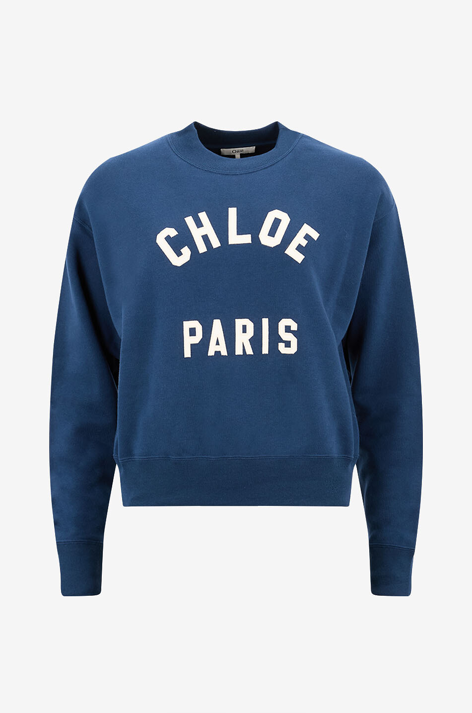 Sweat-shirt raccourci à col cheminée Chloé Varsity