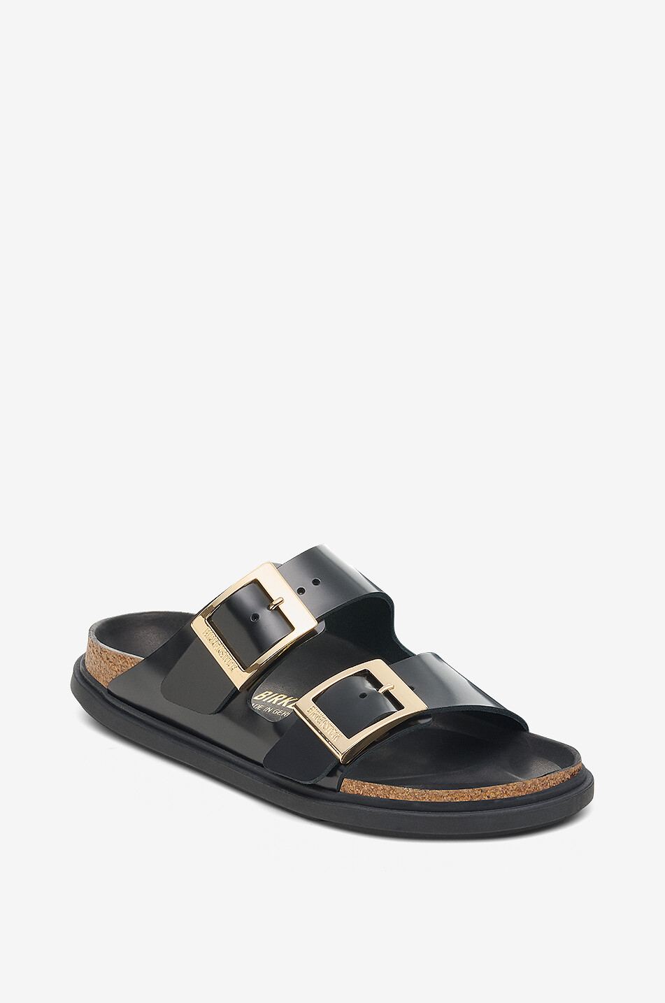 BIRKENSTOCK Sandalen aus Glattleder Arizona Droplet Damen SCHWARZ 1