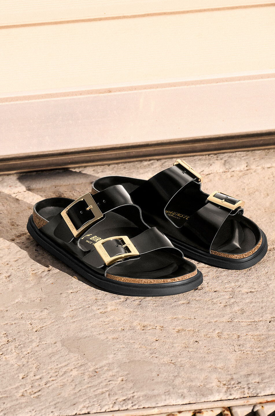 BIRKENSTOCK Sandalen aus Glattleder Arizona Droplet Damen SCHWARZ 4