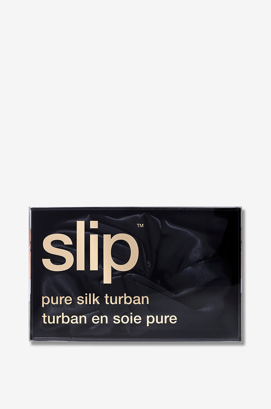 SLIP Gezwirbelter Seidenturban Black Unisex SCHWARZ 2