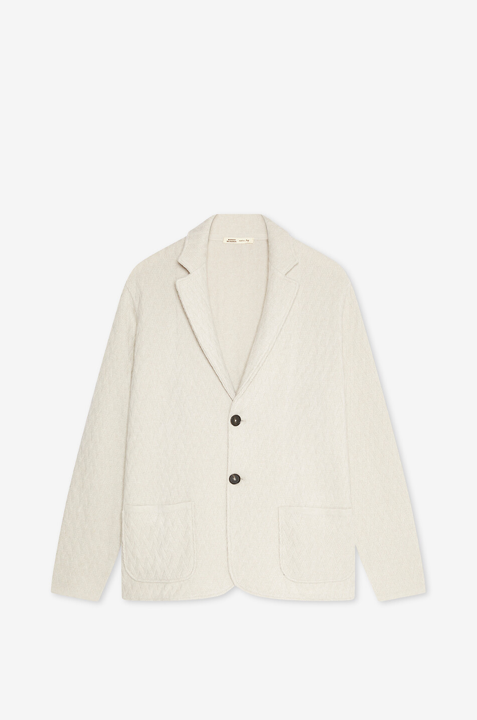 Fischgrät-Strickblazer aus Wolle und Kaschmir