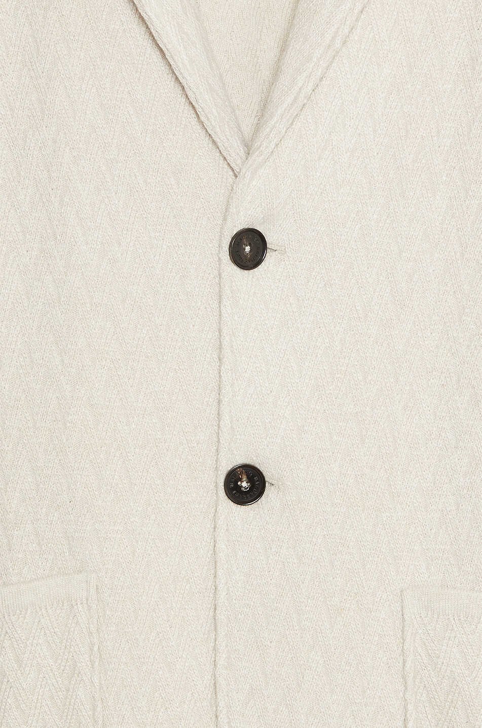 MAURIZIO BALDASSARI Fischgrät-Strickblazer aus Wolle und Kaschmir Herren Hellbeige 3