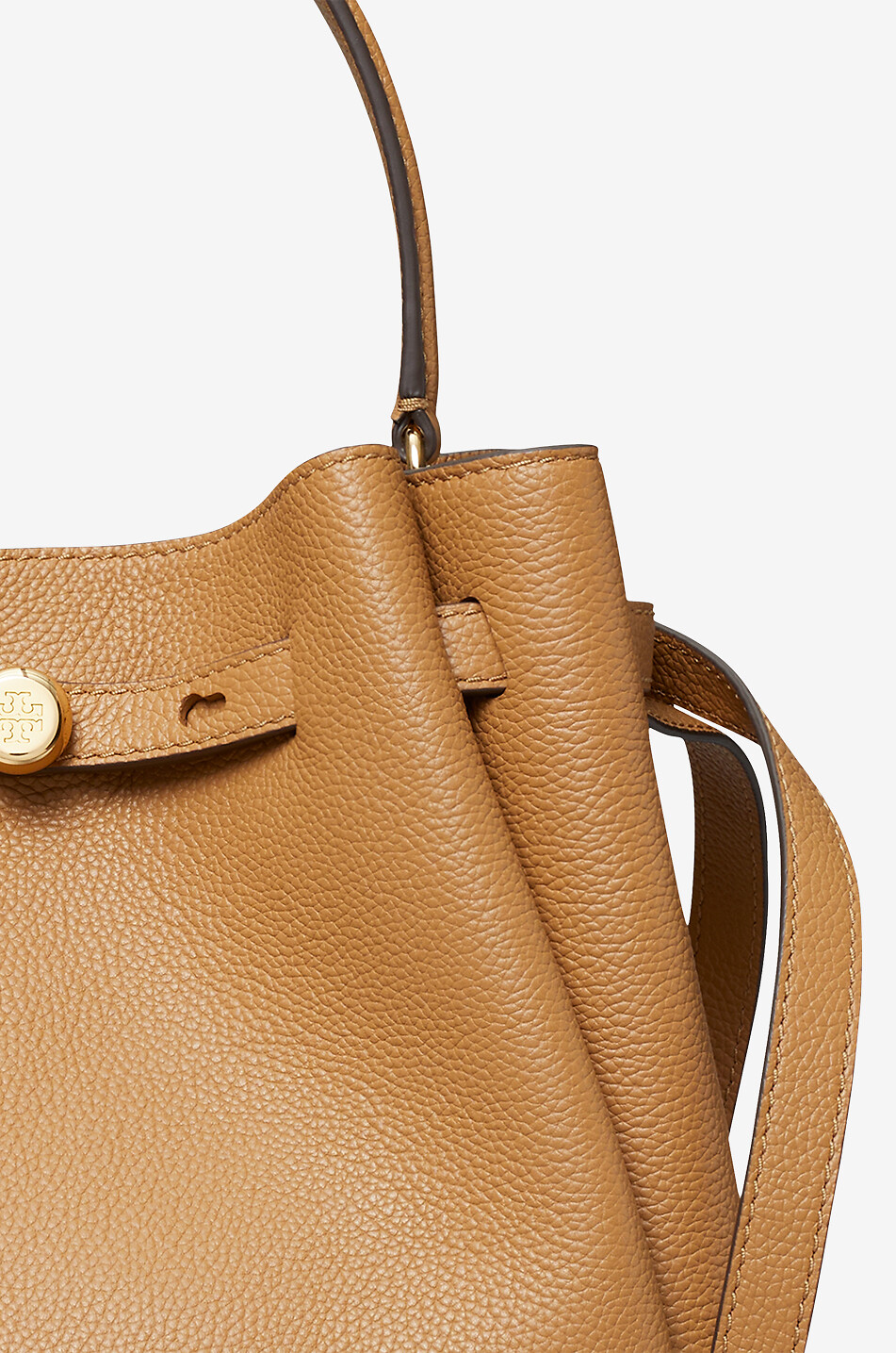 TORY BURCH Sac seau en cuir Romy Femme MARRON CLAIR 3