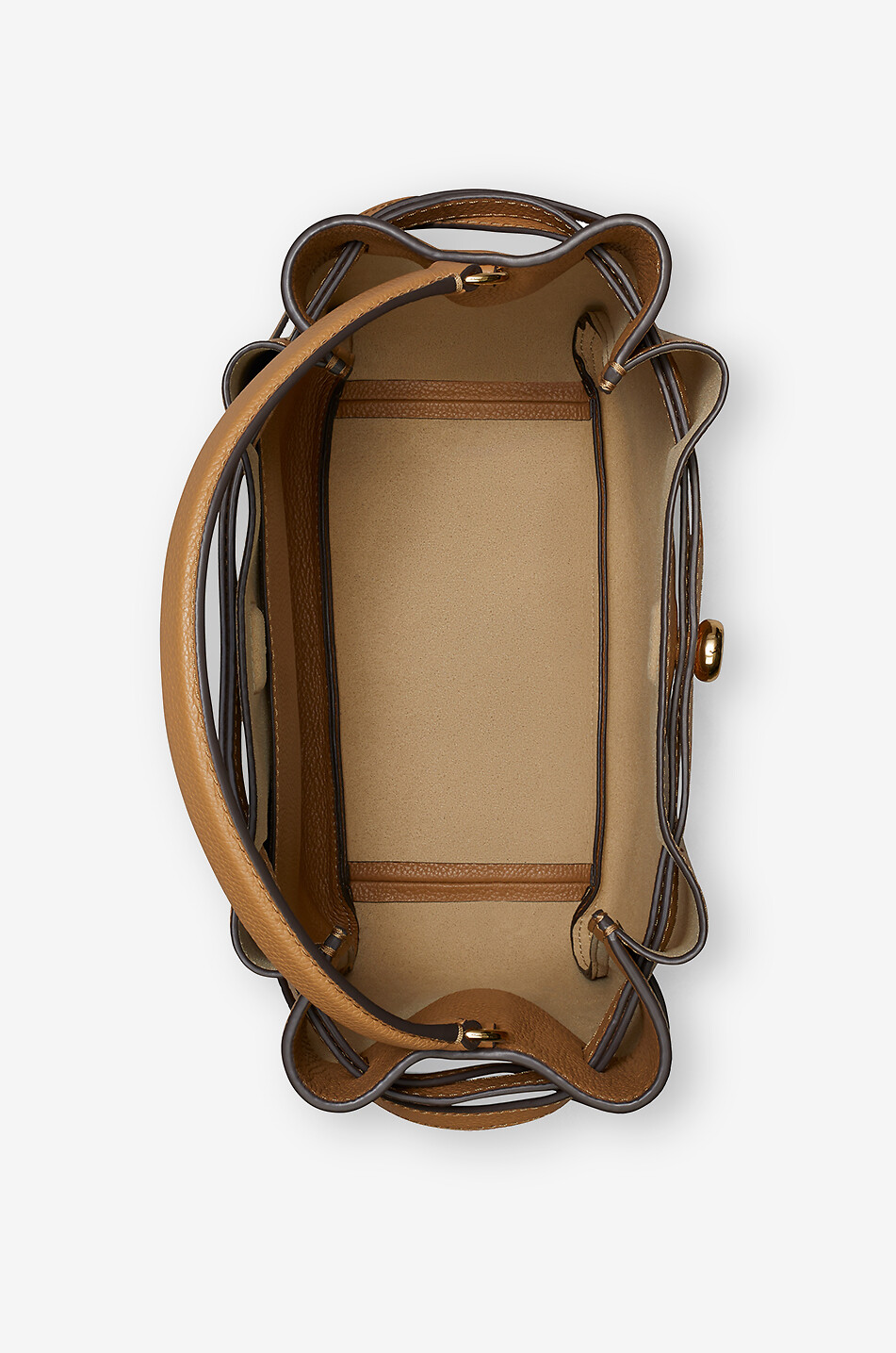 TORY BURCH Sac seau en cuir Romy Femme MARRON CLAIR 4