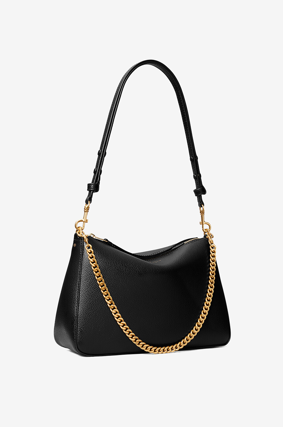 Perry leather shoulder bag - TORY BURCH - BLACK - Bongénie