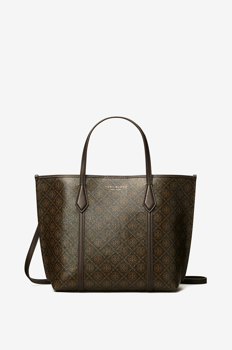 TORY BURCH Perry small canvas tote bag Women BROWN 1