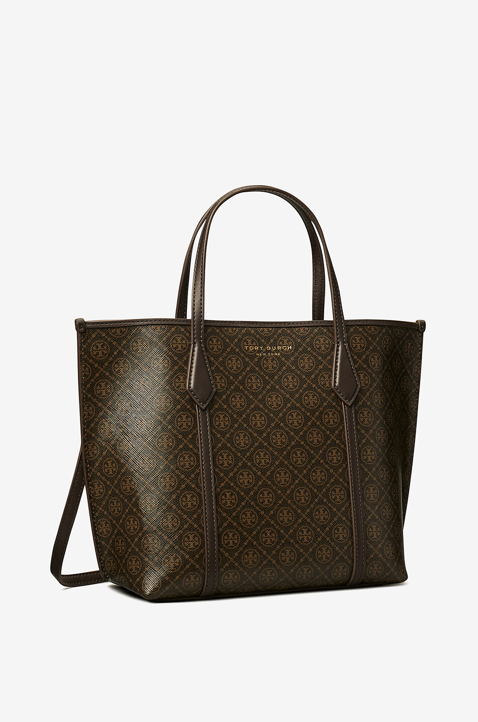 TORY BURCH Perry small canvas tote bag Women BROWN 2