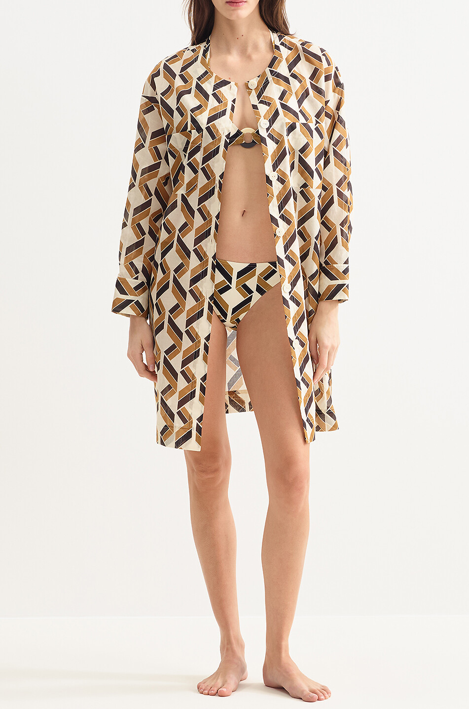 ERES Espace oversize cotton printed shirt Women MULTI COLOURED 2