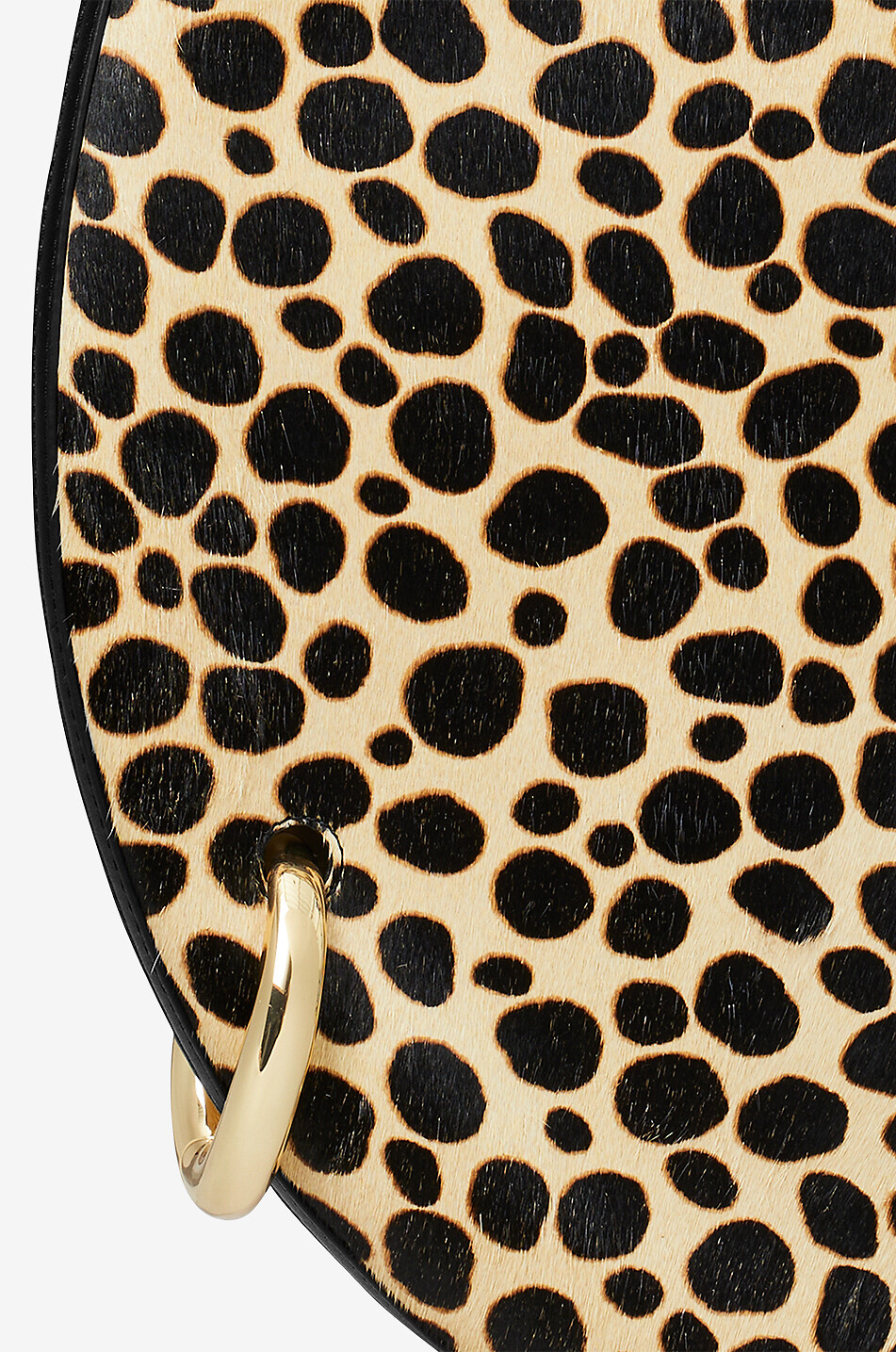 TORY BURCH Sac à main en cuir poulain léopard Pierced Femme Marron 3