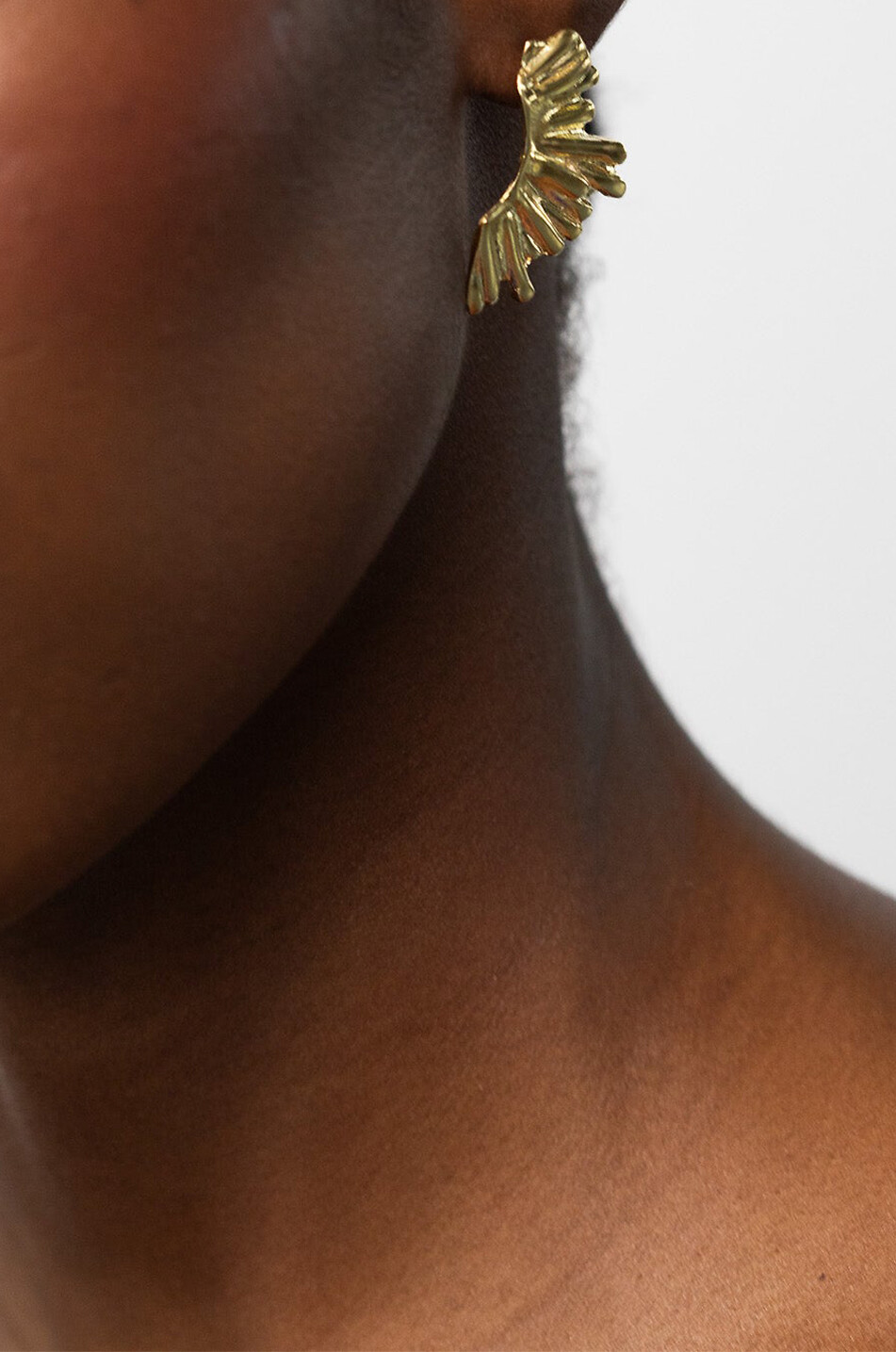 YSSO Crescent Sun gold-tone stud earrings Women GOLDEN 4