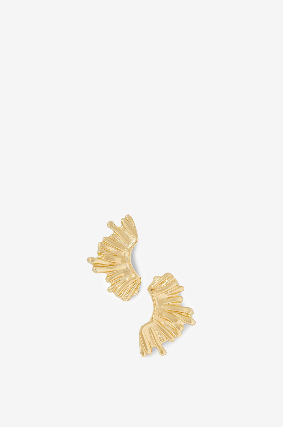 Crescent Sun gold-tone stud earrings