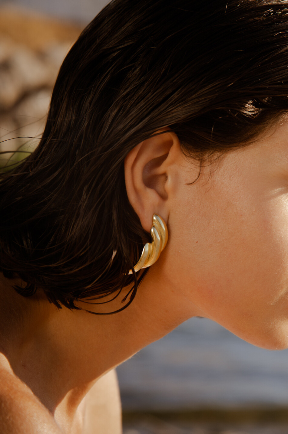 YSSO Clous d'oreilles dorés Kombos Femme DORE 5