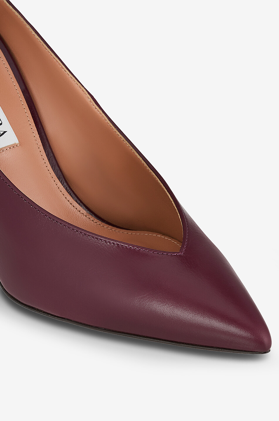 AQUAZZURA Strong smooth leather stiletto heels Women DARK RED 6