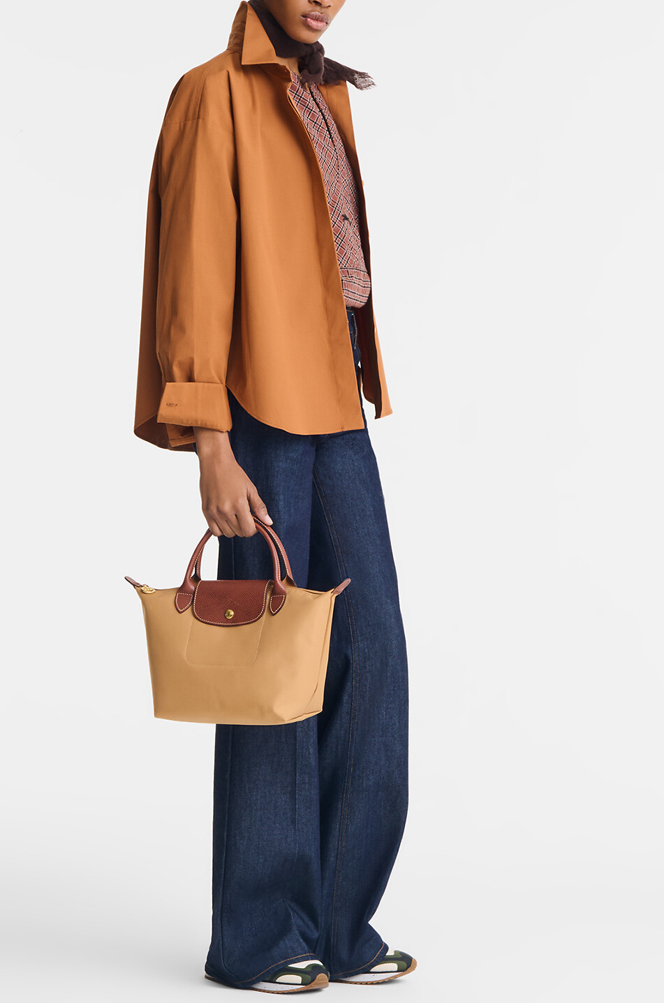 LONGCHAMP Sac à main en nylon Le Pliage S Femme MARRON 3
