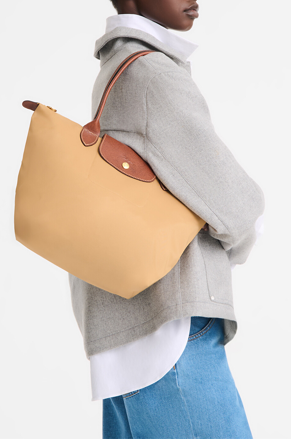LONGCHAMP Shopper aus Nylon Le Pliage M Damen BRAUN 3