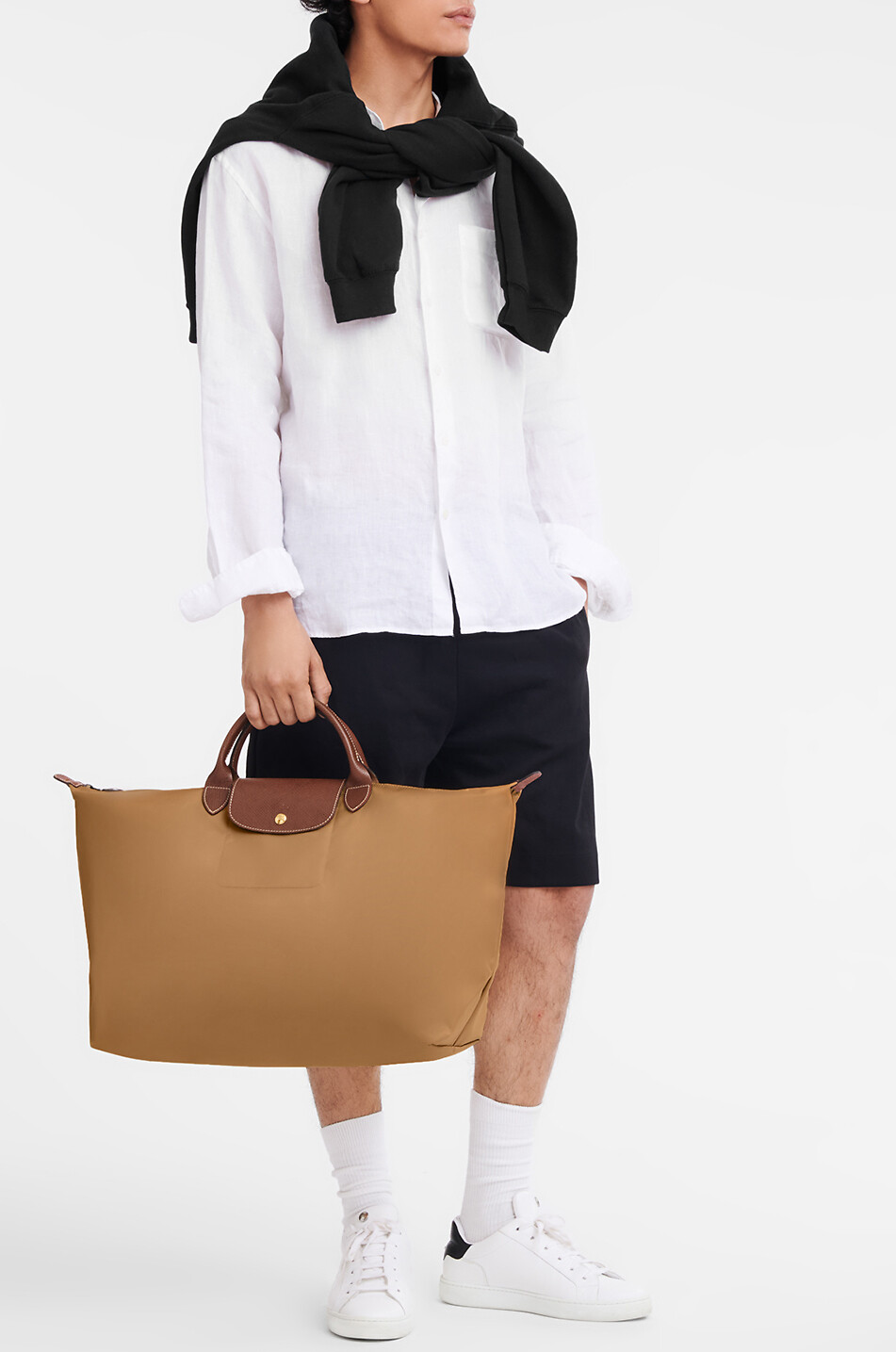 LONGCHAMP Le Pliage Original S canvas travel bag Women LIGHT BROWN 3