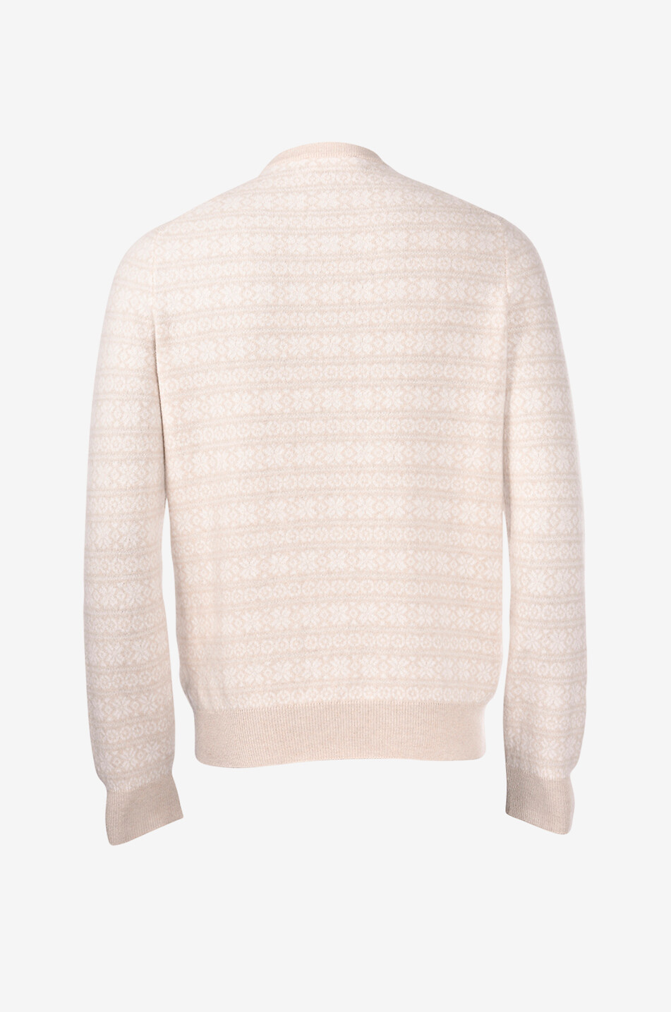 GRAN SASSO Jacquard-Pullover mit Rundhalsausschnitt aus Kaschmir Herren BRAUN 2