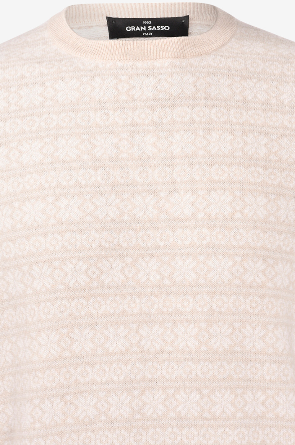 GRAN SASSO Jacquard-Pullover mit Rundhalsausschnitt aus Kaschmir Herren BRAUN 3