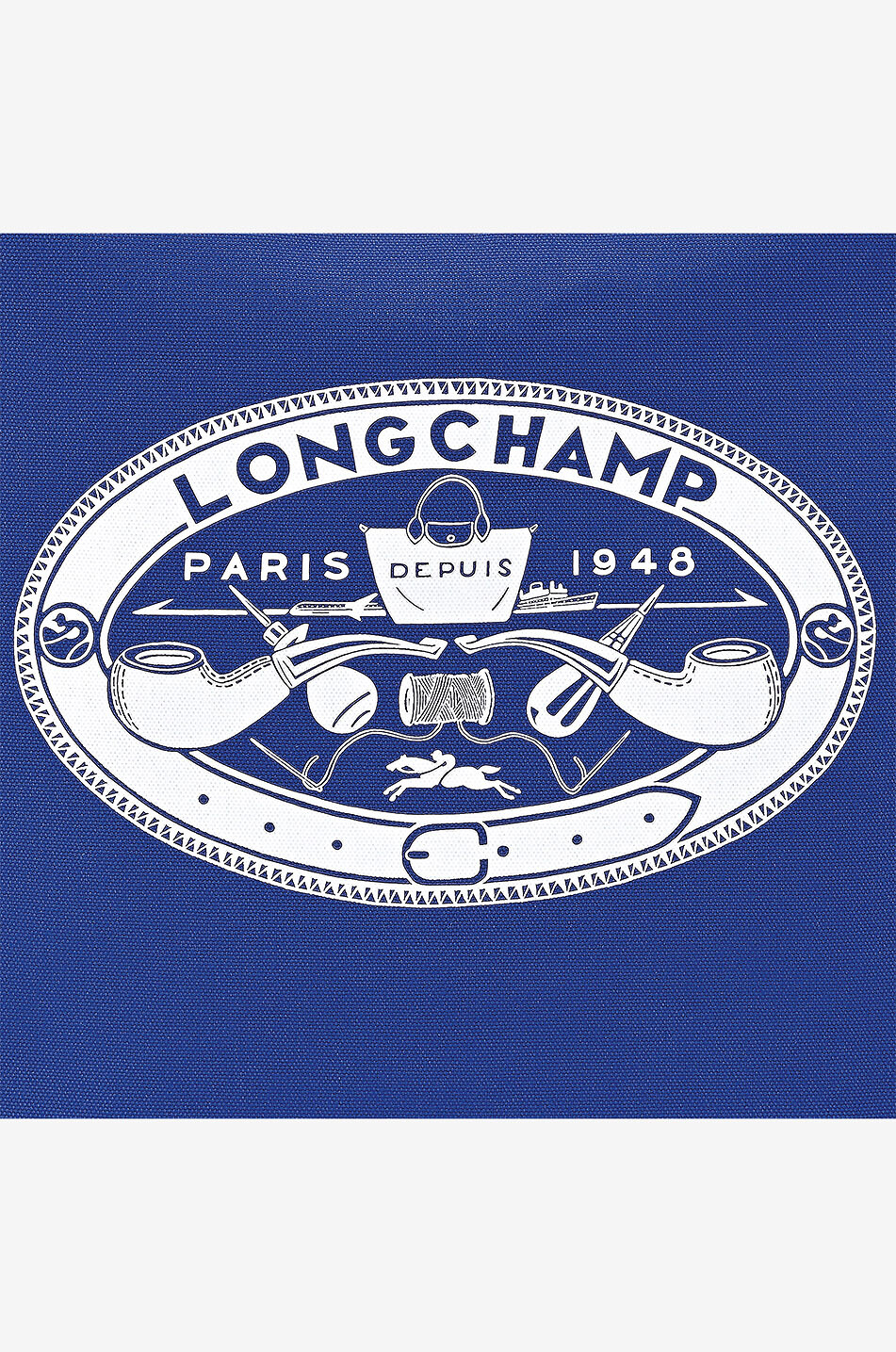 LONGCHAMP Le Pliage Collection M printed canvas tote bag Women BLUE 4
