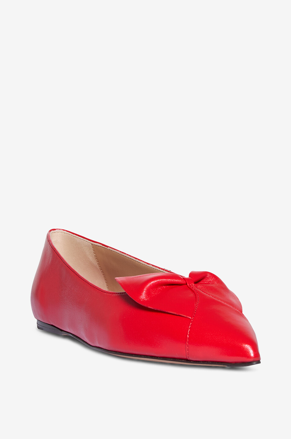 Ballerines à bout pointu en cuir nappa Gwen Bow 5