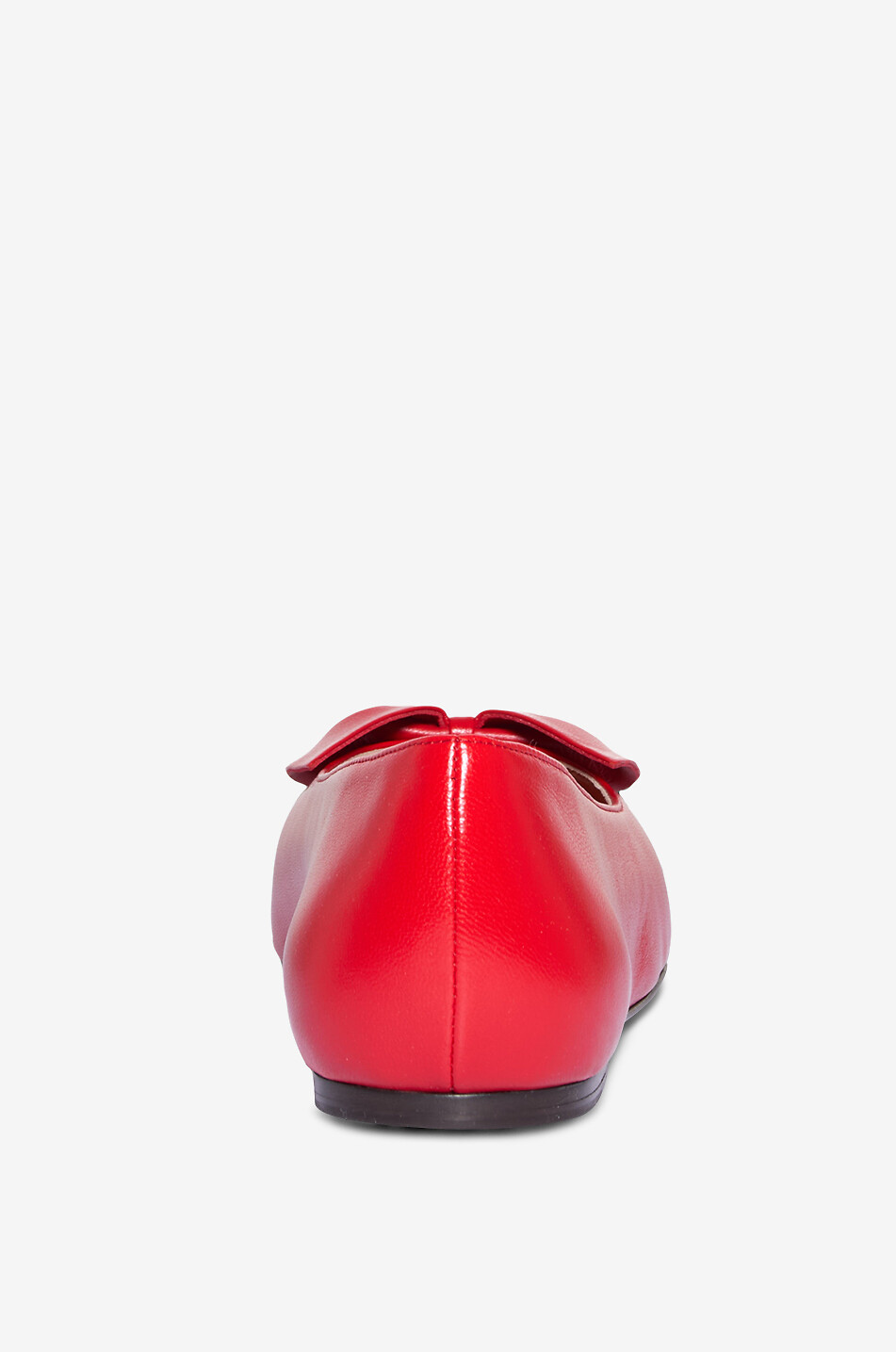 SALVATORE FERRAGAMO Ballerines à bout pointu en cuir nappa Gwen Bow 5 Femme ROUGE 4