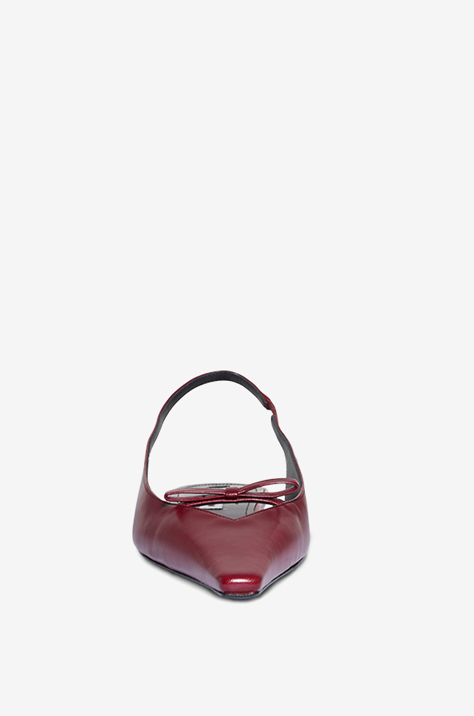 VICTORIA BECKHAM Sloan 5 smooth leather slingback ballet flats Women DARK RED 2
