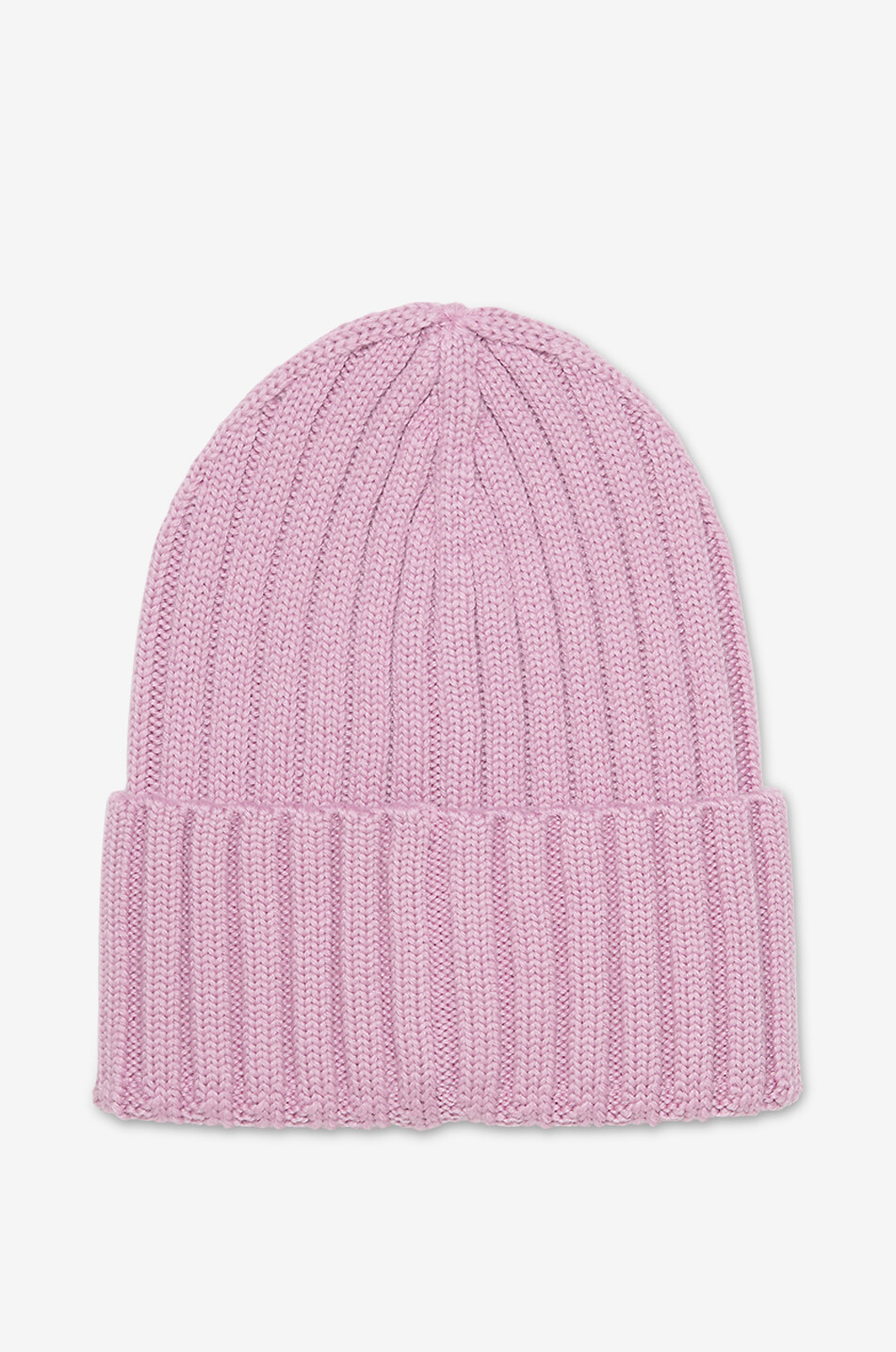 MONCLER Rib-knit virgin wool beanie with logo patch Women PINK 2