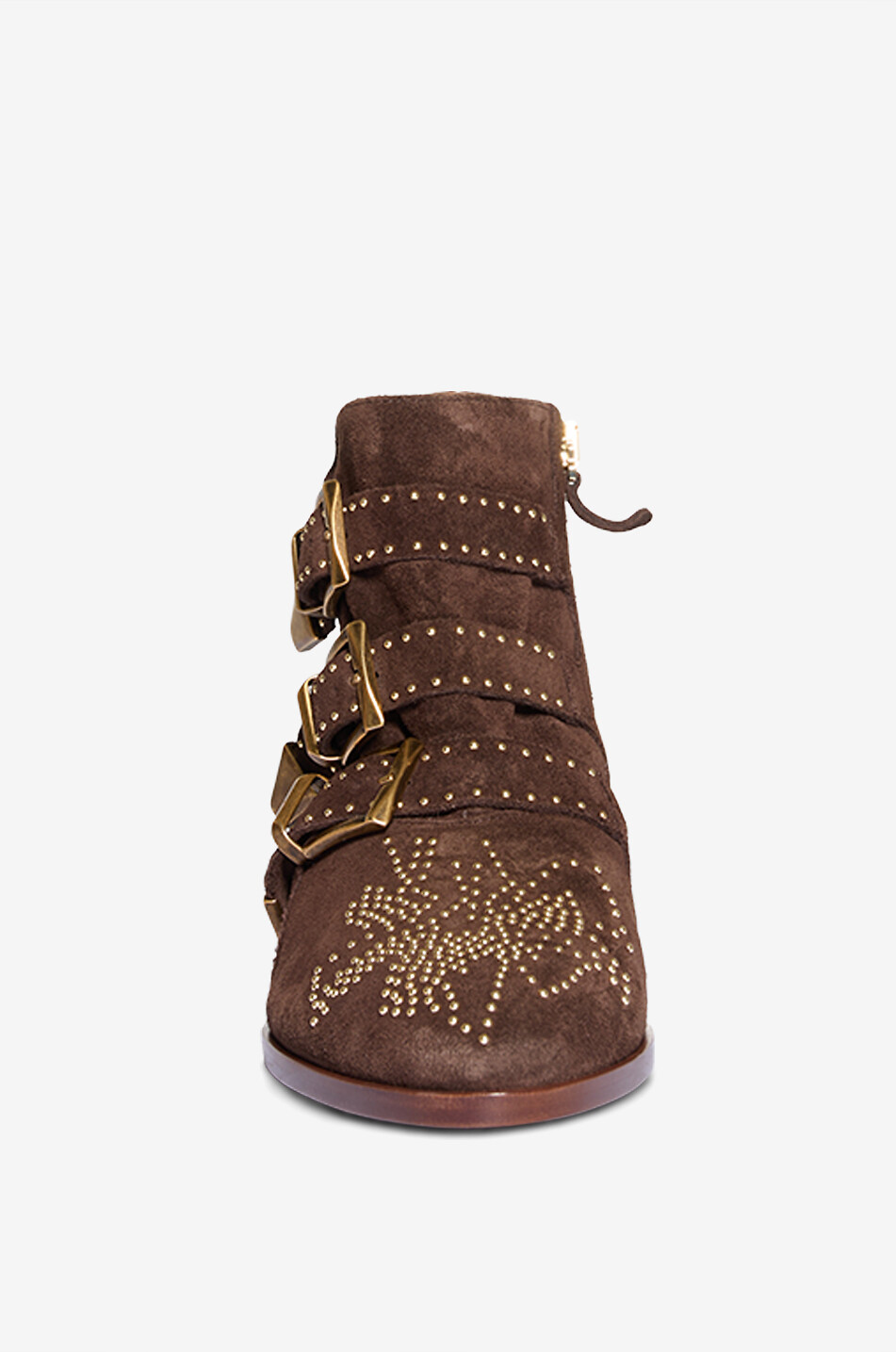 CHLOE Bottines en daim à clous Susanna 40 Femme MARRON FONCÉ 2