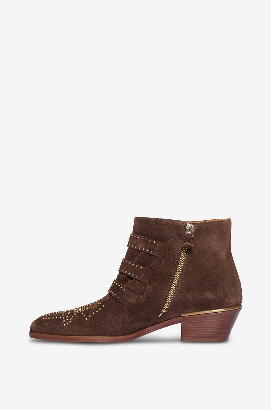CHLOE Bottines en daim à clous Susanna 40 Femme MARRON FONCÉ 3