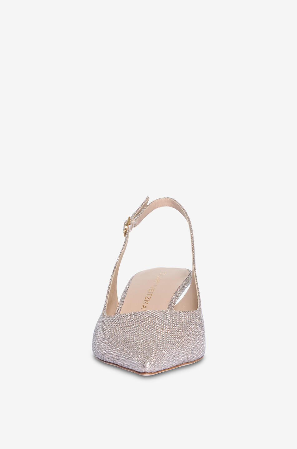 STUART WEITZMAN Stuart Sculptural 50 glitter slingback pumps Women Colourless 2