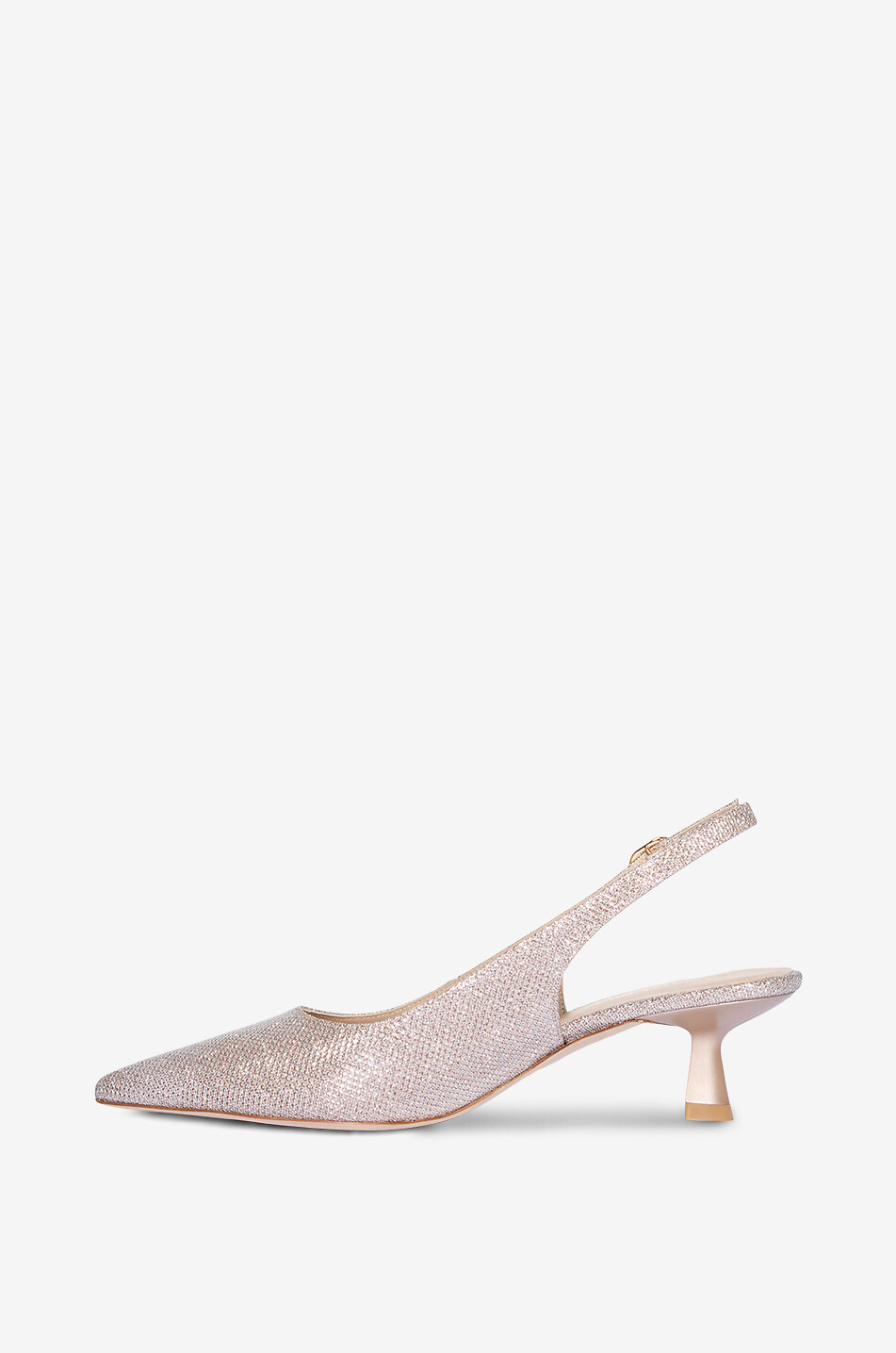 STUART WEITZMAN Stuart Sculptural 50 glitter slingback pumps Women Colourless 3