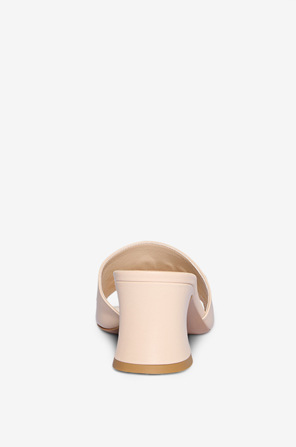 CHLOE Mules à talon en cuir nappa Chloé Soleil 55 Femme BLANC CASSE 4